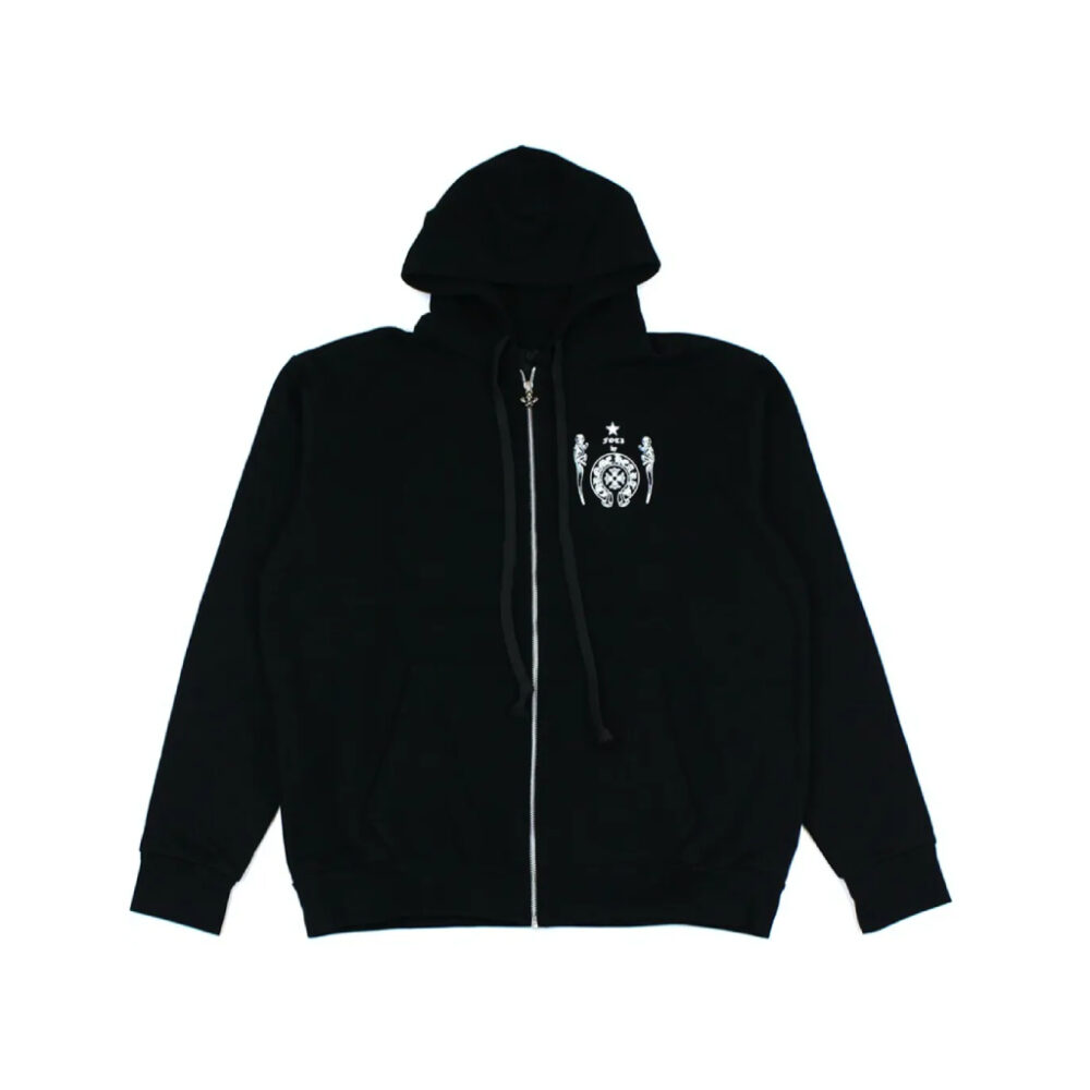 Chrome Hearts Made In Hollywood Plus Cross Zip Up Hoodie - Black