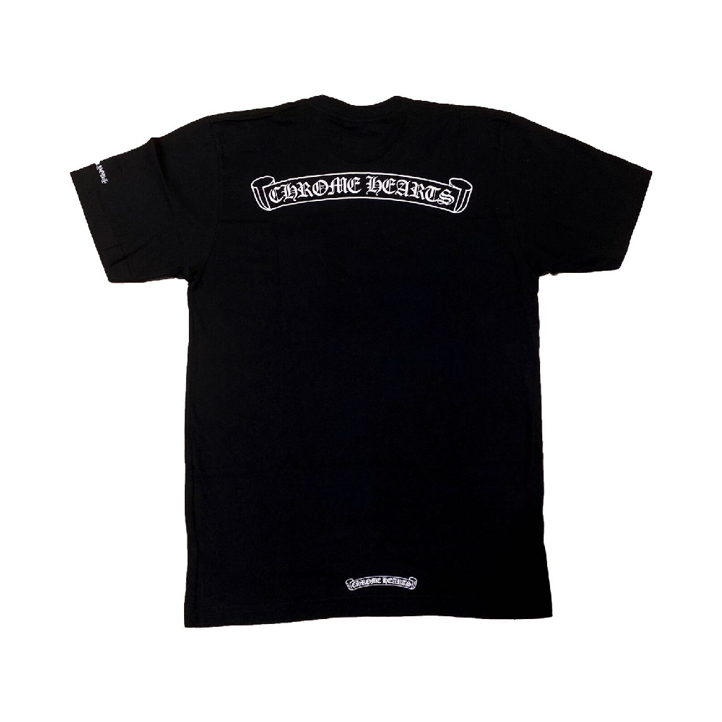 Chrome Hearts Scroll Logo T-Shirt - Black